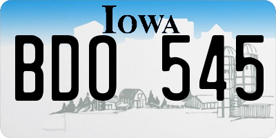 IA license plate BDO545