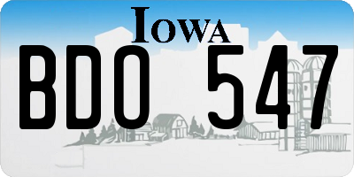 IA license plate BDO547