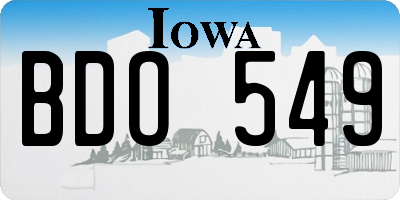 IA license plate BDO549