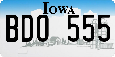 IA license plate BDO555