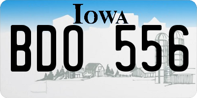 IA license plate BDO556