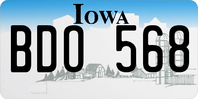 IA license plate BDO568