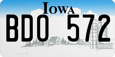 IA license plate BDO572