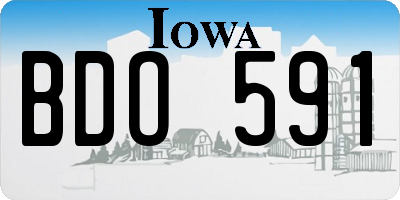 IA license plate BDO591