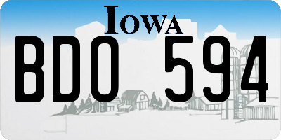 IA license plate BDO594