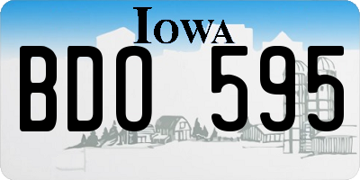 IA license plate BDO595