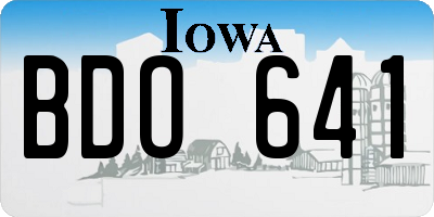IA license plate BDO641