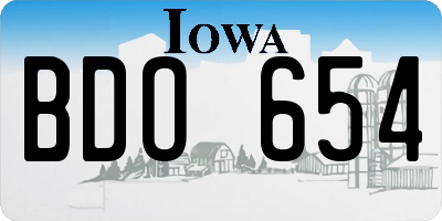 IA license plate BDO654