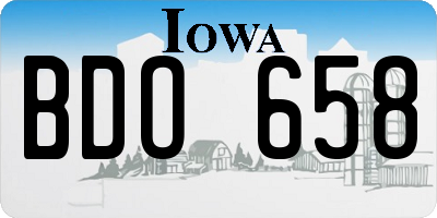 IA license plate BDO658