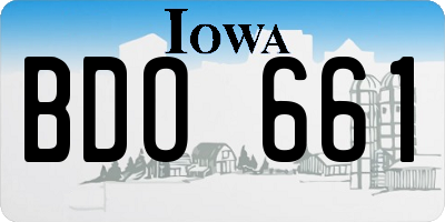 IA license plate BDO661