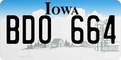 IA license plate BDO664