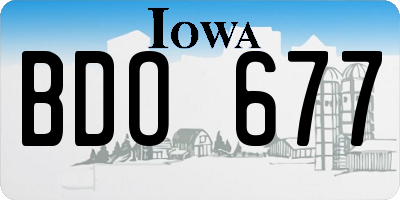 IA license plate BDO677