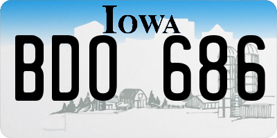 IA license plate BDO686