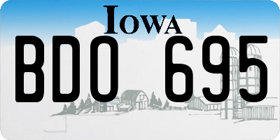 IA license plate BDO695