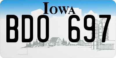 IA license plate BDO697