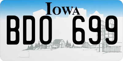 IA license plate BDO699
