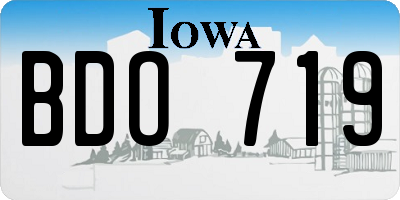 IA license plate BDO719