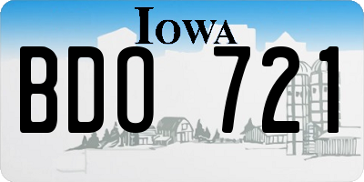 IA license plate BDO721