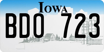 IA license plate BDO723