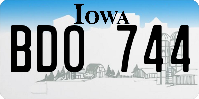 IA license plate BDO744