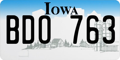 IA license plate BDO763
