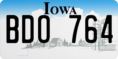 IA license plate BDO764