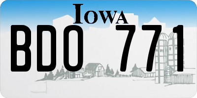 IA license plate BDO771