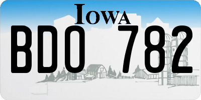 IA license plate BDO782