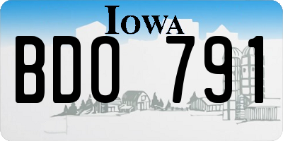IA license plate BDO791