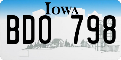 IA license plate BDO798