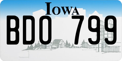 IA license plate BDO799
