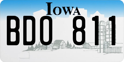 IA license plate BDO811
