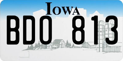 IA license plate BDO813