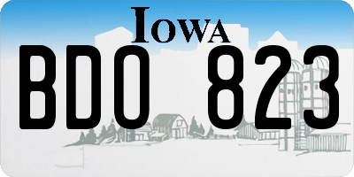 IA license plate BDO823