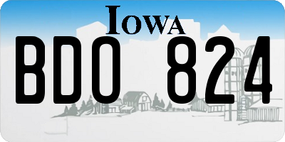 IA license plate BDO824