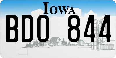 IA license plate BDO844