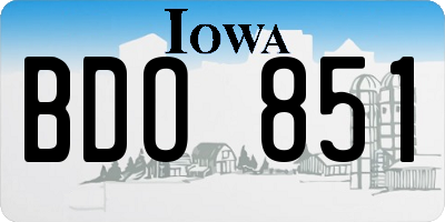 IA license plate BDO851