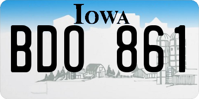 IA license plate BDO861