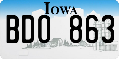 IA license plate BDO863