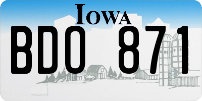 IA license plate BDO871