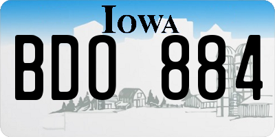 IA license plate BDO884