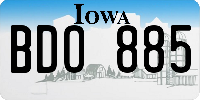 IA license plate BDO885