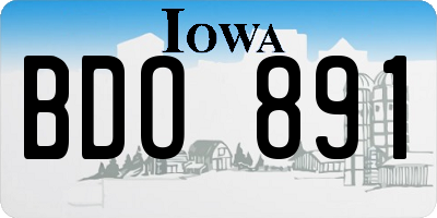 IA license plate BDO891