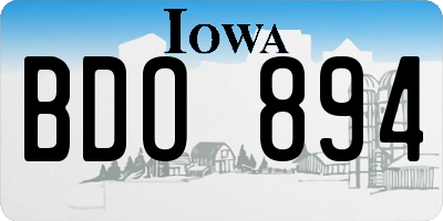IA license plate BDO894