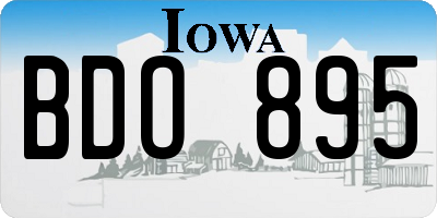 IA license plate BDO895