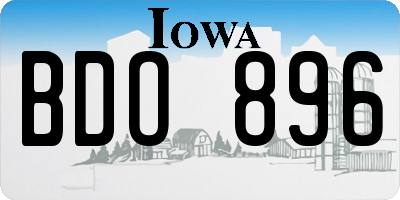 IA license plate BDO896