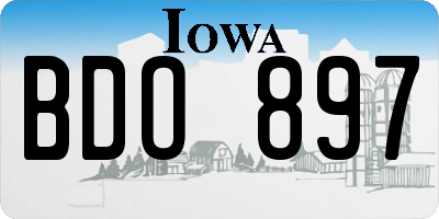 IA license plate BDO897