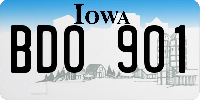 IA license plate BDO901