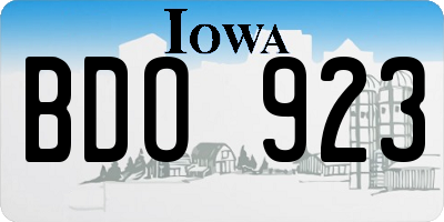 IA license plate BDO923