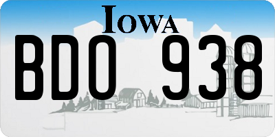 IA license plate BDO938